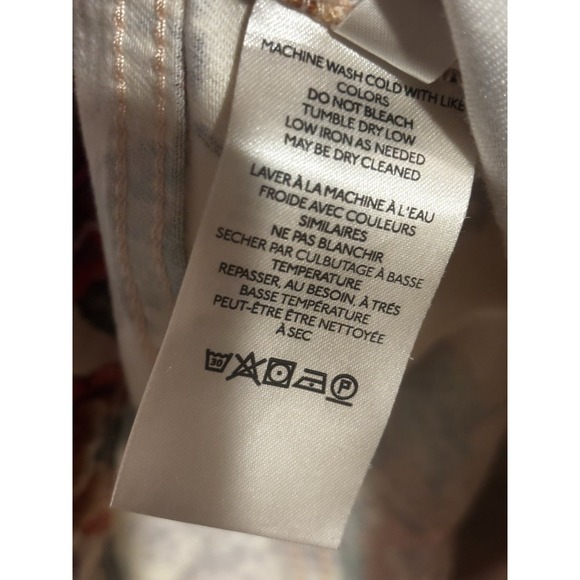 ANTHROPOLOGIE PILCRO Women's Ivory & Floral‎ Print Mid-Rise Skinny Jeans 28 - Picture 4 of 13